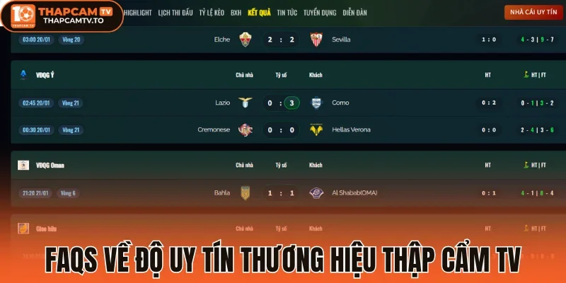 Faqs về độ uy tín thương hiệu thập cẩm TV