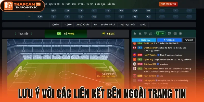 Lưu ý với các liên kết bên ngoài trang tin