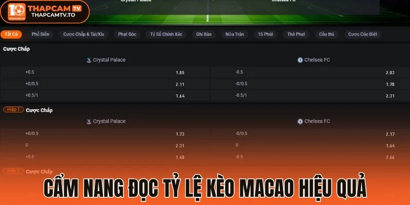 Cẩm nang đọc tỷ lệ kèo Macao hiệu quả
