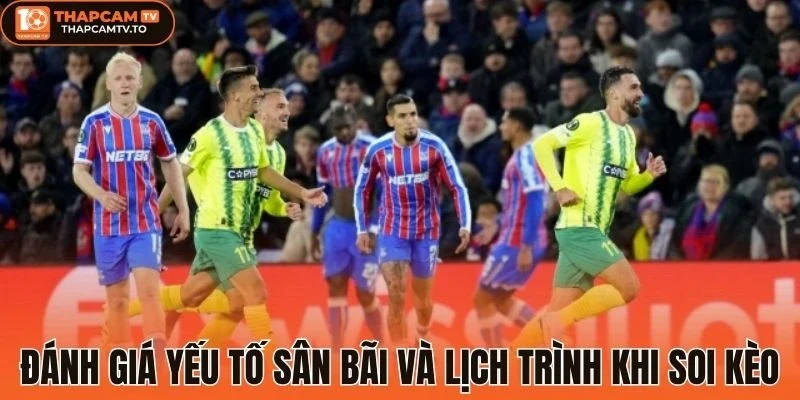 Đánh giá yếu tố sân bãi và lịch trình khi soi kèo 