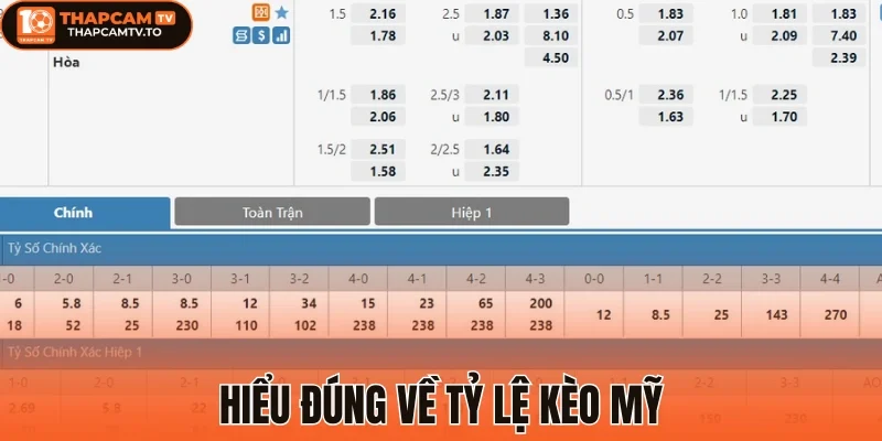 Hiểu đúng về tỷ lệ kèo Mỹ