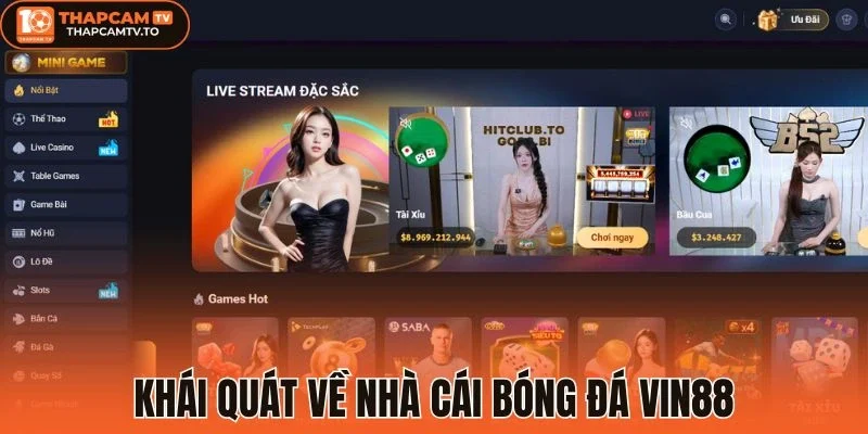 Khái quát về nhà cái bóng đá Vin88