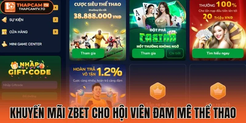 Khuyến mãi Zbet cho hội viên đam mê thể thao