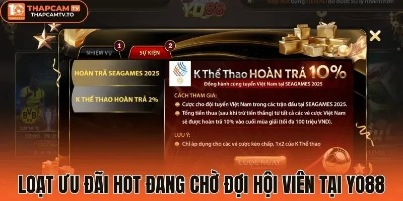 Loạt ưu đãi hot đang chờ đợi hội viên tại Yo88
