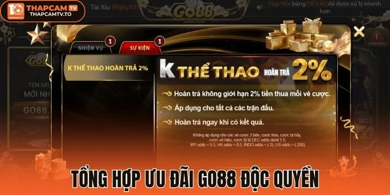 Tổng hợp ưu đãi Go88 độc quyền