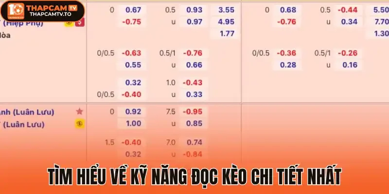 Tìm hiểu về kỹ năng đọc kèo chi tiết nhất