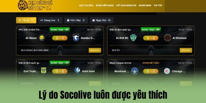 Tại sao Socolive được nhiều người yêu thích? 